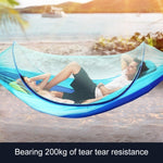 Amaca da paracadute in nylon completamente automatica da campeggio esterna portatile con zanzariere, dimensioni: 250 x 120 cm, 250x120cm Orange, 250x120cm Blue, 250x120cm Green, 250x120cm Pink Blue, 250x120cm Dark Green, 250x120cm Dark Blue            ...