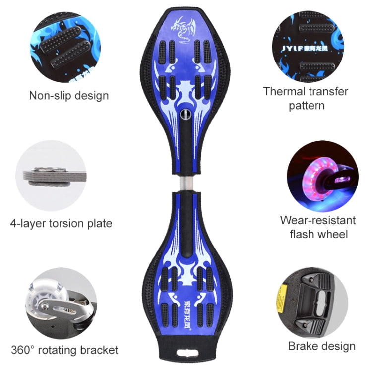 Fashion Vulcan Pattern Skateboard a due ruote Luminoso Flash Wheel Vitality Board, Vulcan Pattern