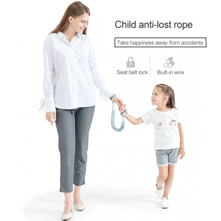 Happywalk Kids Safety Anti Lost Link da trazione corda da trazione con blocco a induzione, lunghezza: 2 m, 2m Pink, 2m Green, 2m Red, 2m Blue