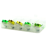 HENGJIA 5 pezzi esche morbide esche da pesca a colpo d'acqua esche per rane con scatola di plastica, Soft Baits Water-hit Fishing