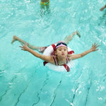 Aotu AT9024 Anello da nuoto in schiuma Anello salvavita per bambini dai 3 ai 10 anni, Blue, Red
