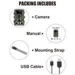 HC801A Telecamera da caccia da caccia di sicurezza per visione notturna IP65 impermeabile da 8 MP, programma Novatek 96650, grandangolo da 120 gradi, angolo di rilevamento PIR da 110 gradi, HC801A