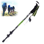 KODENOR Bastoncini da trekking per alpinismo all'aperto, portatili, pieghevoli, in fibra di carbonio, con manico dritto, lunghezza: 63-135 cm, Length : 63-135CM (Black+green), Length : 63-135CM (Black Blue), Length : 63-135CM (Black Yellow)