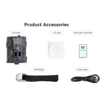 HT-001 1MP IP54 Telecamera da caccia di sicurezza per visione notturna IR impermeabile, programma Novatek96220, grandangolo da 120 gradi, angolo di rilevamento PIR da 100 gradi, HT-001