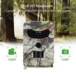 PR-100 1MP IP54 Telecamera da caccia di sicurezza per visione notturna IR impermeabile, programma Sunplus 1628, grandangolo da 120 gradi, angolo di rilevamento PIR da 100 gradi, PR100