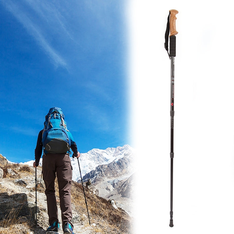 Aotu AT7551 Bastoncini da trekking in sughero da campeggio all'aperto in lega di alluminio da 135 cm, Black#135cm, Blue#135cm, Red#135cm, Silver#135cm
