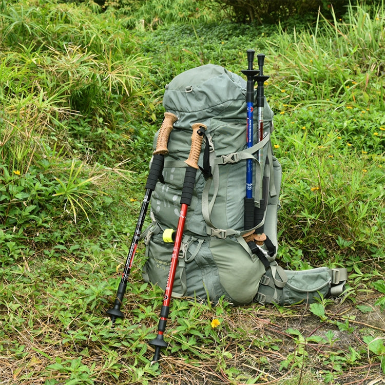 Aotu AT7551 Bastoncini da trekking in sughero da campeggio all'aperto in lega di alluminio da 135 cm, Black#135cm, Blue#135cm, Red#135cm, Silver#135cm