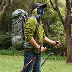 Aotu AT7551 Bastoncini da trekking in sughero da campeggio all'aperto in lega di alluminio da 135 cm, Black#135cm, Blue#135cm, Red#135cm, Silver#135cm