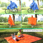 3 in 1 Aotu AT6927 Coperta da picnic impermeabile multifunzionale per campeggio all'aperto, dimensioni: 217x143 cm, 217x143cm (Orange), 217x143cm (Blue)