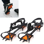 Aotu AT8701 Un paio di coperture per scarpe da arrampicata su neve antiscivolo con pinza per ghiaccio da 10 denti, 10 Teeth Orange, 10 Teeth Yellow