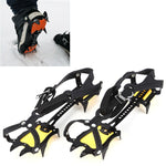 Aotu AT8701 Un paio di coperture per scarpe da arrampicata su neve antiscivolo con pinza per ghiaccio da 10 denti, 10 Teeth Orange, 10 Teeth Yellow
