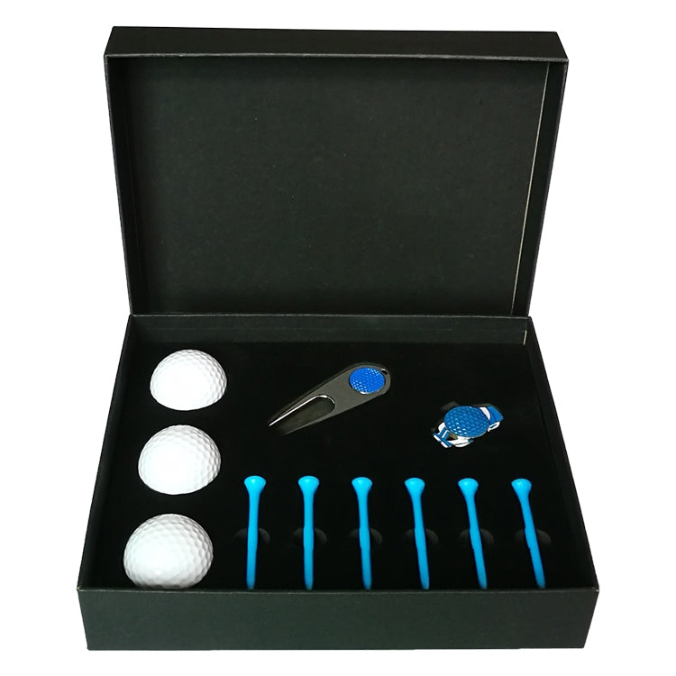 Set da 6 tee da golf 11 in 1 + strumento Divot + confezione regalo da 3 palline da golf, 11 in 1 Blue, 11 in 1 Red