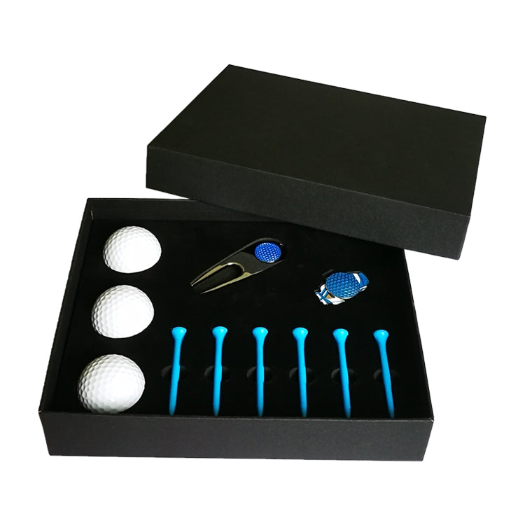 Set da 6 tee da golf 11 in 1 + strumento Divot + confezione regalo da 3 palline da golf, 11 in 1 Blue, 11 in 1 Red