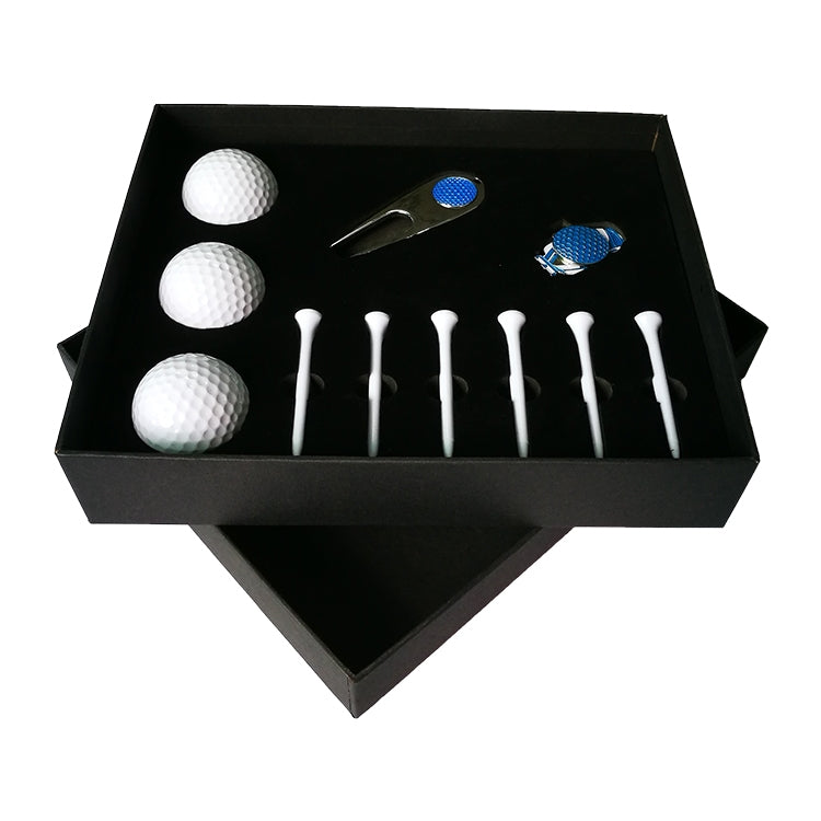 Set da 6 tee da golf 11 in 1 + strumento Divot + confezione regalo da 3 palline da golf, 11 in 1 Blue, 11 in 1 Red