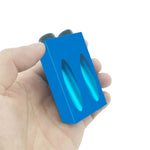 Localizzatore di fori per la lavorazione del legno in lega di alluminio obliquo angolare da 15 gradi, 15 Degree Woodworking Hole Locator