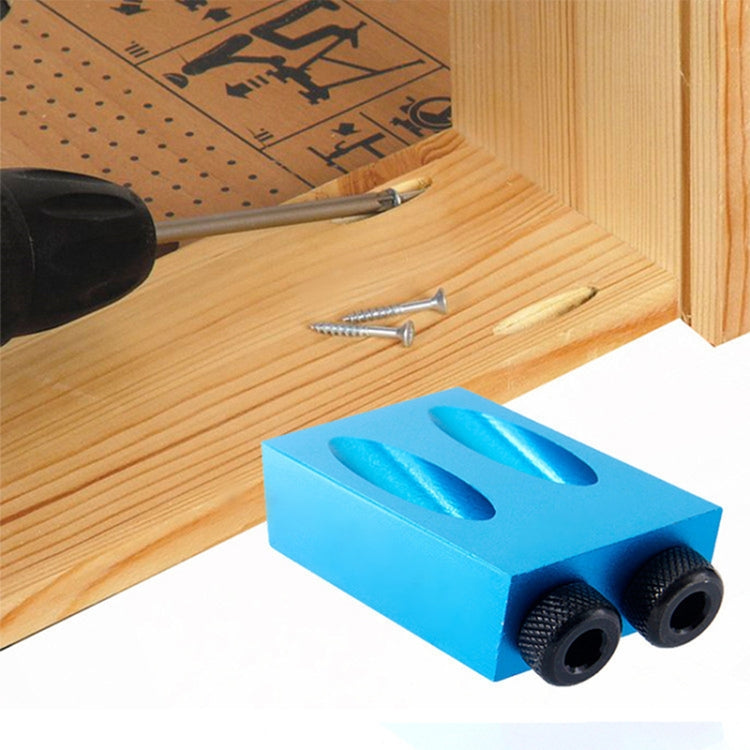 Localizzatore di fori per la lavorazione del legno in lega di alluminio obliquo angolare da 15 gradi, 15 Degree Woodworking Hole Locator