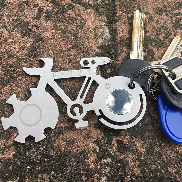 Coltello per carte in acciaio inossidabile con strumento multifunzione portatile di sopravvivenza all'aperto a forma di bicicletta, Card Knife