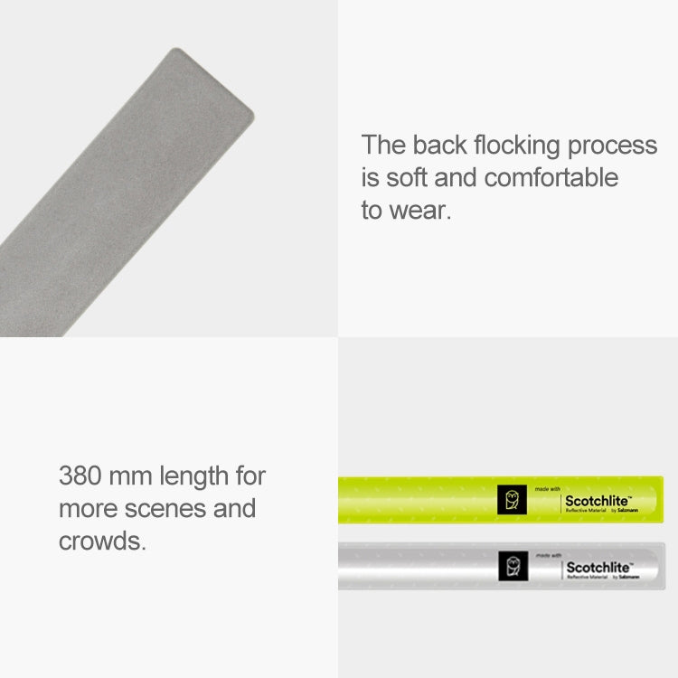 4 pezzi di cinturino da polso riflettente di sicurezza originale Xiaomi Youpin Scotchlite, 4 PCS