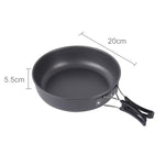 DS-500 Set di pentole impilabili da 15 pezzi ultraleggeri da campeggio per 4-5 persone, dimensioni: grande, DS-500 Size: Large