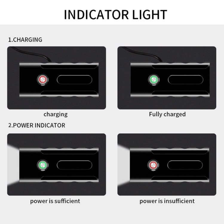 Luce a LED per manubrio anteriore con ricarica USB BX2 (3 ore, perline lampada L2), 3 Hours, L2 Lamp Beads