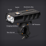 Luce a LED per manubrio anteriore con ricarica USB BX2 (3 ore, perline lampada L2), 3 Hours, L2 Lamp Beads