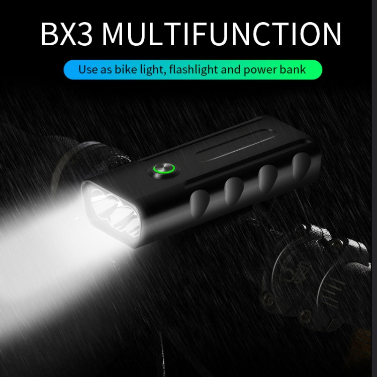 Luce a LED per manubrio anteriore con ricarica USB BX3 (10 ore, lampada T6 + A02), 10 Hours, T6+A02 Lamp