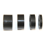 Forcella anteriore per bicicletta Serie sterzo Guarnizione in fibra di carbonio Anello di supporto per polso stelo Fibra di carbonio 3K 5 / 10 / 15 / 20mm, 4pcs /Set