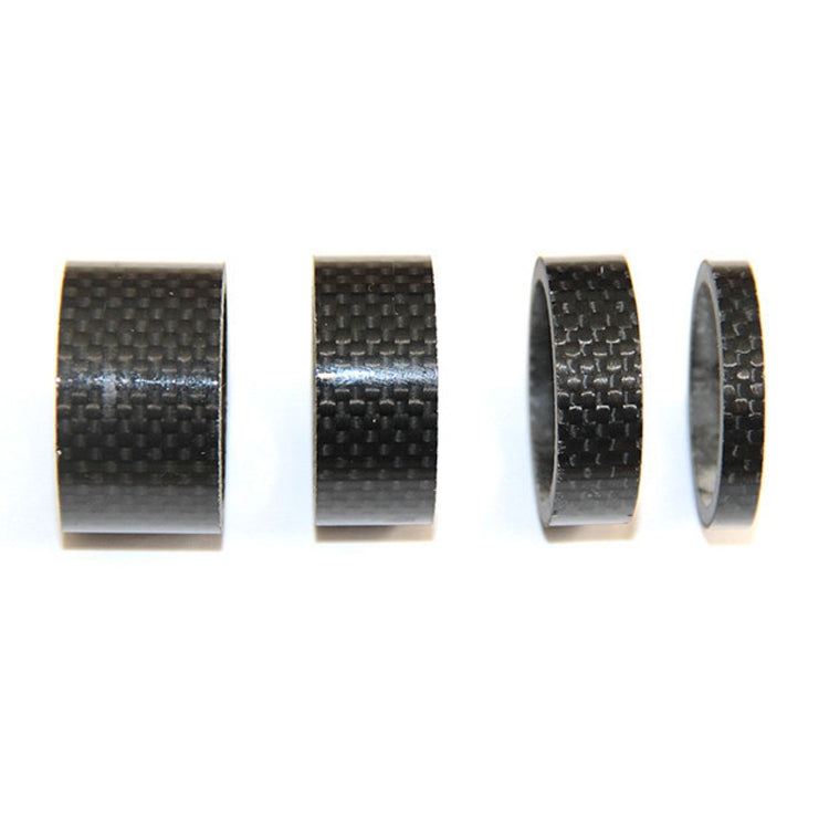 Forcella anteriore per bicicletta Serie sterzo Guarnizione in fibra di carbonio Anello di supporto per polso stelo Fibra di carbonio 3K 5 / 10 / 15 / 20mm, 4pcs /Set