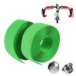 1 paio di nastri per manubrio in sughero per bicicletta sportiva per bici da strada + 2 tappi per barra, 2m Black, 2m Pink, 2m Green, 2m Grey, 2m Blue, 2m Red, 2m Baby Blue, 2m White, 2m Yellow