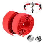 1 paio di nastri per manubrio in sughero per bicicletta sportiva per bici da strada + 2 tappi per barra, 2m Black, 2m Pink, 2m Green, 2m Grey, 2m Blue, 2m Red, 2m Baby Blue, 2m White, 2m Yellow