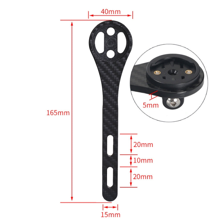 TOSEEK Supporto da tabella codici per bicicletta da strada interamente in fibra di carbonio per la serie Garmin (lucido), For Bryton Series(Gloss), For CATEYE Series(Gloss), For Garmin Series(Gloss)