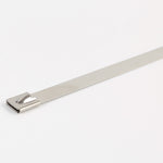 100 PZ 4.6x400mm Fascette metalliche in acciaio inossidabile Fascette Zip Wrap Cinghie termiche di scarico Tubo di induzione, 4.6x400mm