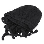 Amurleopard Berretto unisex in maglia da barbaro, berretto con tentacoli di polpo, maschera invernale calda, cappello all'uncinetto