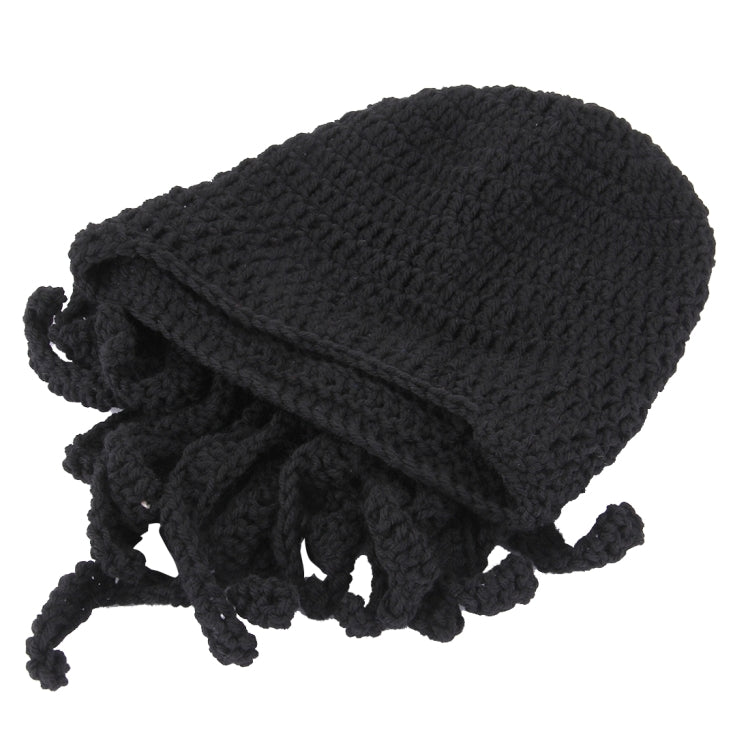 Amurleopard Berretto unisex in maglia da barbaro, berretto con tentacoli di polpo, maschera invernale calda, cappello all'uncinetto