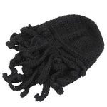 Amurleopard Berretto unisex in maglia da barbaro, berretto con tentacoli di polpo, maschera invernale calda, cappello all'uncinetto