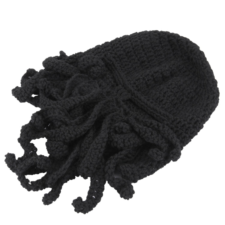 Amurleopard Berretto unisex in maglia da barbaro, berretto con tentacoli di polpo, maschera invernale calda, cappello all'uncinetto