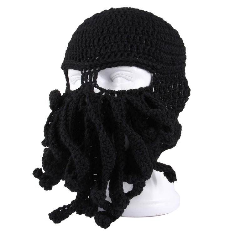 Amurleopard Berretto unisex in maglia da barbaro, berretto con tentacoli di polpo, maschera invernale calda, cappello all'uncinetto