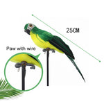 Decorazione orticola Simulazione pappagallo Simulazione Ara da 25 cm, 25cm (Green), 25cm (Blue), 25cm (Red), 25cm (Rose Red), 25cm (White), 25cm (Yellow)