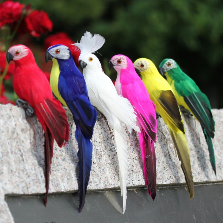 Decorazione orticola Simulazione pappagallo Simulazione Ara da 35 cm, 35cm (Green), 35cm (Blue), 35cm (Red), 35cm (Rose Red), 35cm (White), 35cm (Yellow)