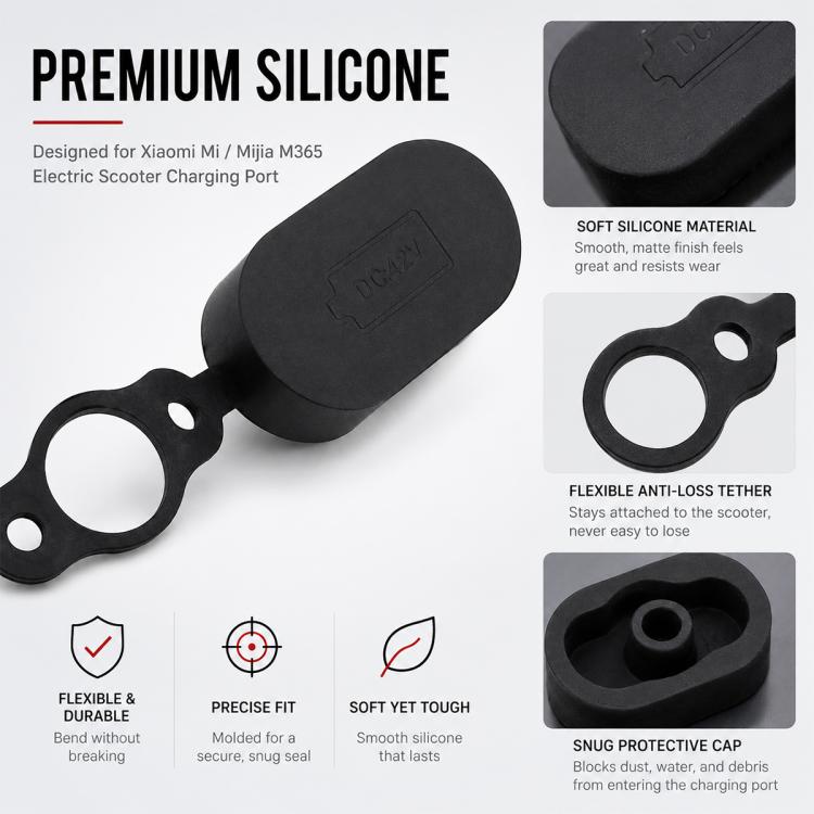 4 pezzi porta di ricarica in silicone copertura impermeabile spina antipolvere accessori per scooter elettrici per Xiaomi Mijia M365