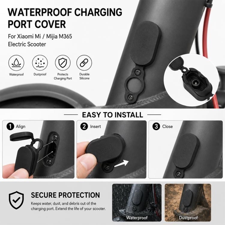4 pezzi porta di ricarica in silicone copertura impermeabile spina antipolvere accessori per scooter elettrici per Xiaomi Mijia M365
