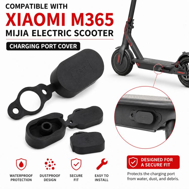 4 pezzi porta di ricarica in silicone copertura impermeabile spina antipolvere accessori per scooter elettrici per Xiaomi Mijia M365