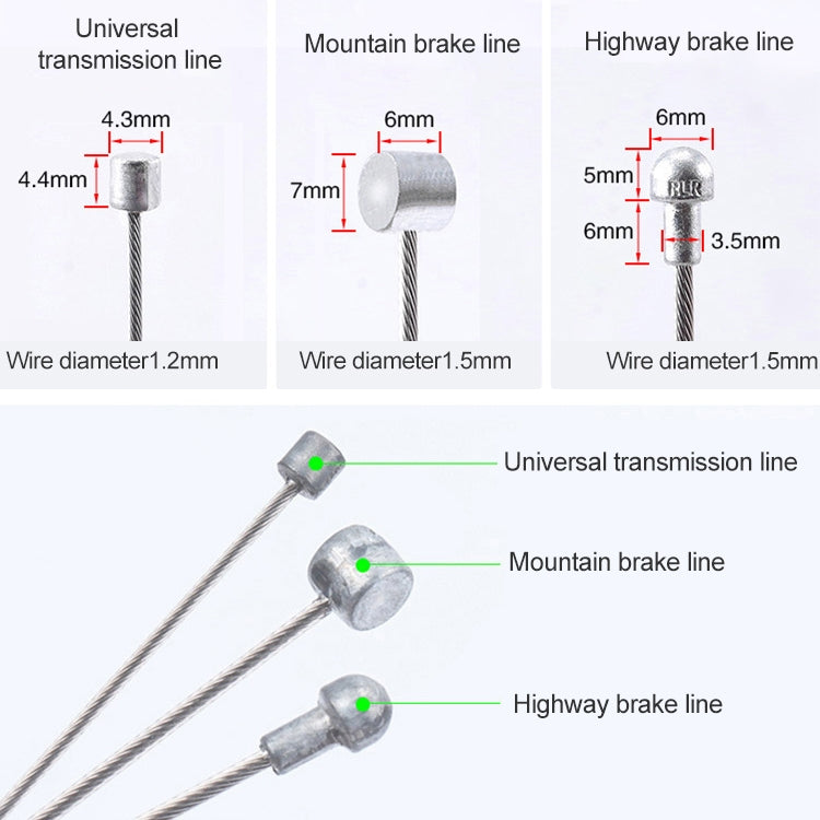 Set di tubi per cavi a velocità variabile per bicicletta universale in PVC 7 in 1, Universal