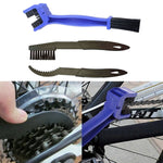 2 Set spazzola per pulizia catena bicicletta Strumenti per pulizia volano Spazzola guarnitura Spazzola set ruota catena per pulizia, 2 Set (Blue), 2 Set (Red)