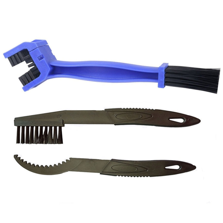 2 Set spazzola per pulizia catena bicicletta Strumenti per pulizia volano Spazzola guarnitura Spazzola set ruota catena per pulizia, 2 Set (Blue), 2 Set (Red)