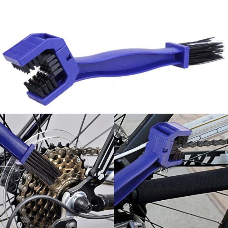 2 Set spazzola per pulizia catena bicicletta Strumenti per pulizia volano Spazzola guarnitura Spazzola set ruota catena per pulizia, 2 Set (Blue), 2 Set (Red)