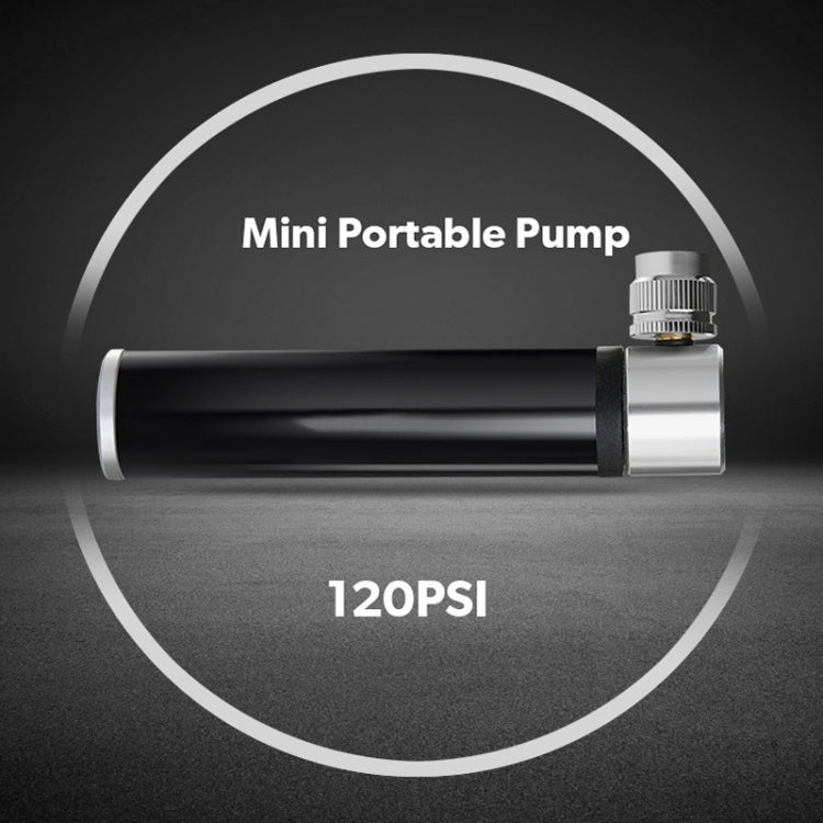Mini pompa manuale portatile in lega di alluminio per bicicletta, Inflator Black, Inflator Red, Inflator Silver