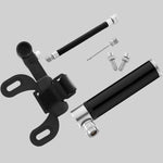 Mini pompa portatile manuale in lega di alluminio per bicicletta + toppa per pneumatici senza colla + leva per pneumatici a forma di pesce, Inflator + Glue-free Tire Patch + Fish-shaped Tire Lever Black                                                  ...