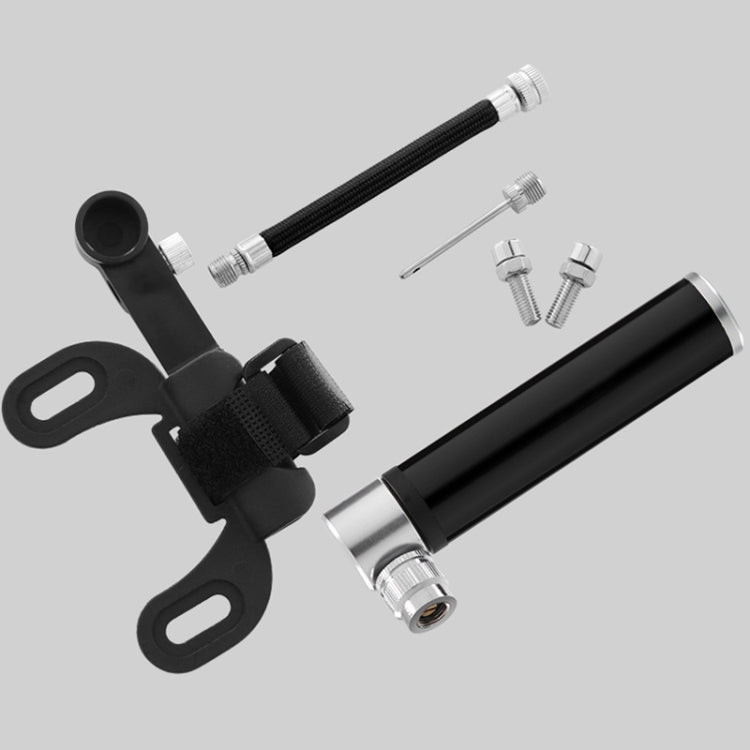 Mini pompa portatile manuale in lega di alluminio per bicicletta + toppa per pneumatici senza colla + leva per pneumatici a forma di pesce, Inflator + Glue-free Tire Patch + Fish-shaped Tire Lever Black                                                  ...