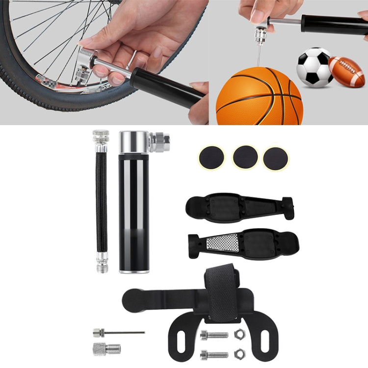 Mini pompa portatile manuale in lega di alluminio per bicicletta + toppa per pneumatici in plastica senza colla + leva per pneumatici, Inflator + Plastic glue-free tire patch + Tire lever Black, Inflator + Plastic glue-free tire patch + Tire lever Red ...